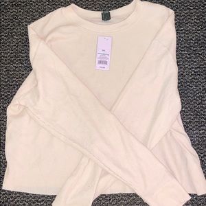 Light Pink Long sleeve Crop top